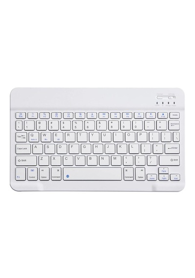 Tablet Telefon İçin Kare Tuş Bluetooth Klavye - Fc755 Beyaz