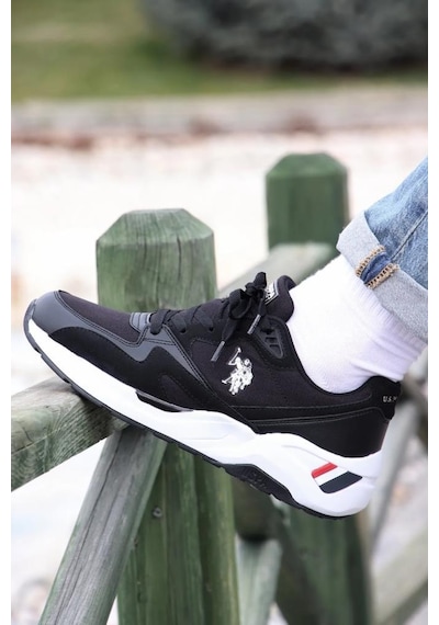 U.S. Polo Assn. 4M HUSKY 4FX Erkek  Siyah Sneaker