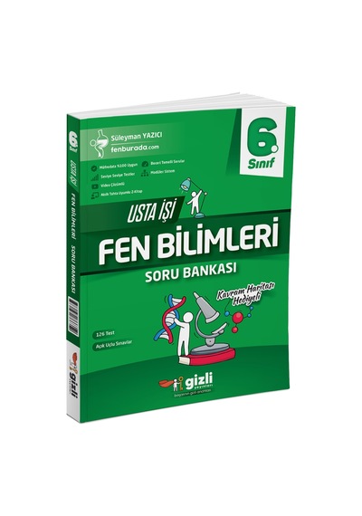 Gizli Yayınları 2025 6. Sınıf Fen Bilimleri Usta İşi Soru Bankası + Kavram Haritası
