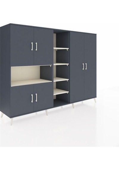Hyperion Dolap 13 Raflı 6 Kapaklı 220x44x163 Antrasit-antrasit/ay Antrasit-antrasit/aytaşı Hyperion Dolap 13 Raflı 6 Kapaklı 220x44x163 Antrasit-antrasit/ay Antrasit-antrasit/aytaşı