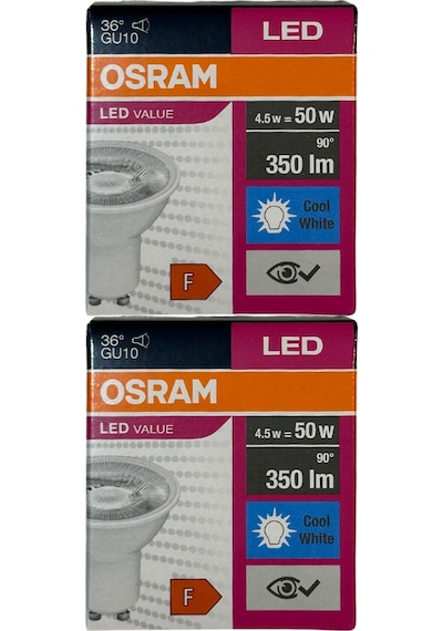 Osram 4.5w 50w 4000k Günışığı Gu10 Duylu Par16 Led Spot 2 Adet