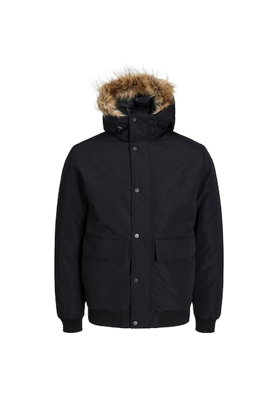 Jack & Jones Jjchamp Bomber Jacket Faux Fur Siyah 001