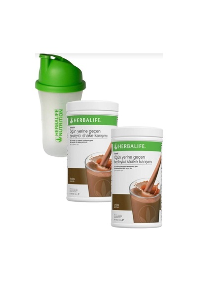Herbalife Çikolatalı Şhake 2 Adet 550 Gr 1 Adet Şheker