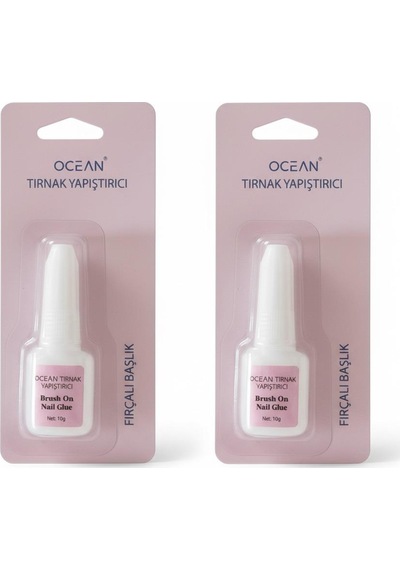 Fırçalı Tırnak Yapıştırıcı 10 G - Brush On Nail Glue 2 Adet