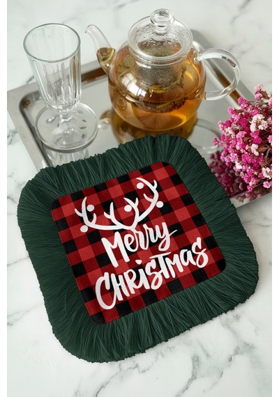 Merry Christmas Saçaklı Yılbaşı Sunum Peçetesi-noel Temalı Saçaklı Kahve Yanı Bardak Altlığı Mendil Yosunlu Gök Mavisi Merry Christmas Saçaklı Yılbaşı Sunum Peçetesi-noel Temalı Saçaklı Kahve Yanı Bardak Altlığı Mendil Yosunlu Gök Mavisi