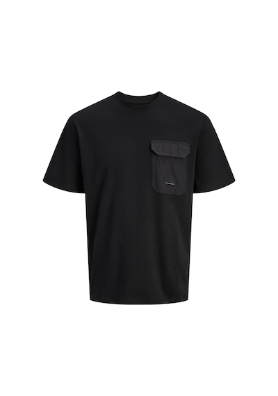 Jack & Jones Jcofusion Pocket Tee Ss Crew Neck Erkek T-shirt-32737 Siyah