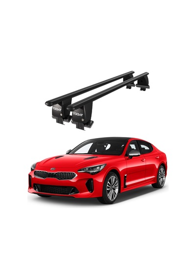 Royal Kia Stinger 2018 Ve Sonrası Uyumlu Siyah Kilitli Ara Atkı Port Bagaj Tavan Barı