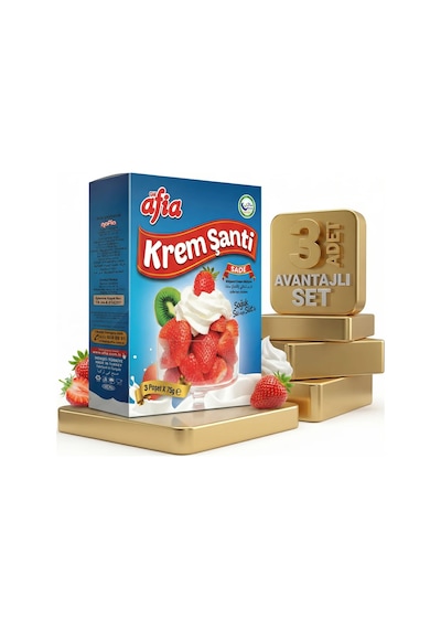 Afia Sade Krem Şanti 3x75 Gr 225 Gr X 3
