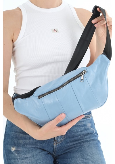 Nahitatyana Unisex Bebe Mavisi Çok Cepli Hakiki Deri Freebag Bel Çantası Ve Omuz Çantası Bebe Mavisi - 121763658 Bebe Mavisi