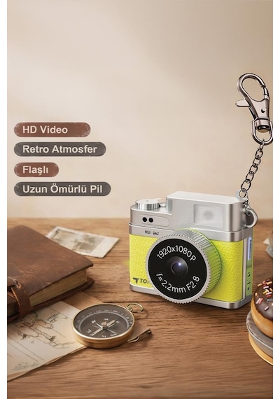 Torima CMR35 Mini Dijital Kamera Selfie Video Vlog Kamerası Mini Anahtarlık 1080p