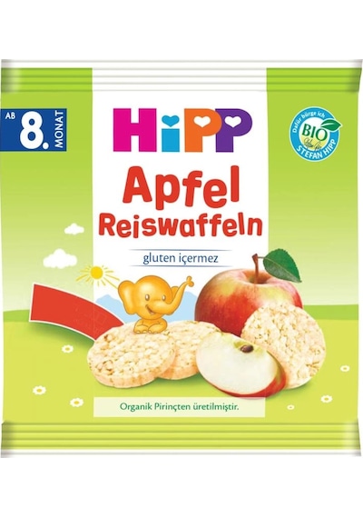 Mey İthalat Organik Elmalı Pirinçli Bebek Gofreti 30 Gr 30 G
