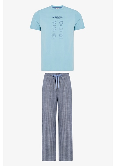 Penti Erkek Renkli Wellness Check Pijama Takımı