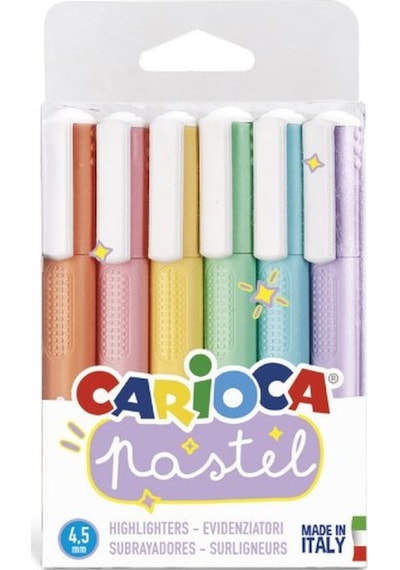 Carioca Pastel Renkler Işaretleme Kalemi 6'Lı