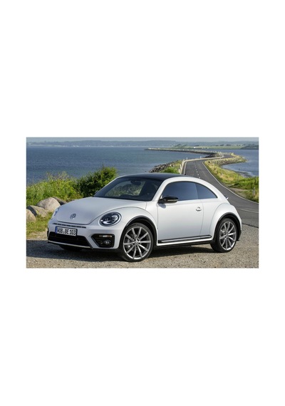 Volkswagen New Beetle Yeni Nesil R Çamurluk Arması Küçük Boy Kırmızı Piano Black 2.1x4.5 Cm