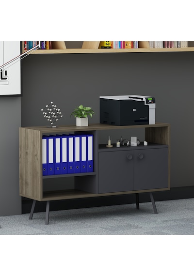 Lagomood İrony Maxi Ofis Dolabı Antrasit Ceviz Antrasit - Ceviz