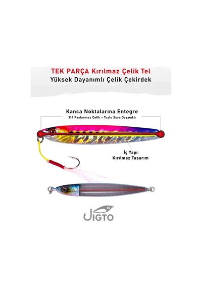 Jig, Zoka, Suni Yem, Uv Metal Jig, 80gr 11cm Jıgto Tide 80