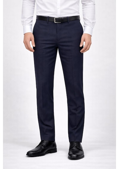 Classics Men Caserta Klasik Fit Likralı Erkek Kanvas Pantolon - 7518 Lacivert