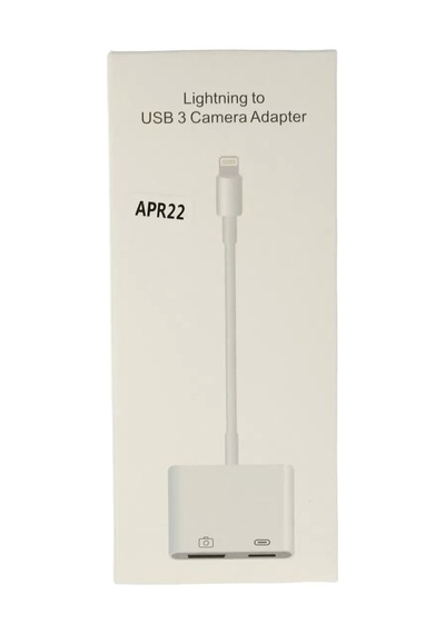 Apr22 Iphone Otg 2in1 - Beyaz