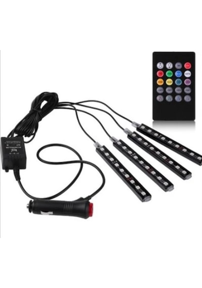 Ayak Altı Aydınlatma Led Araç Içi Sese Duyarlı Rgb Led Kumandalı (540120184)
