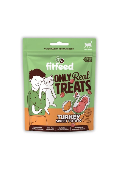 Fitfeed Freeze-dried Çiğ Hindi & Tatlı Patates Kedi Ödül Maması 40g