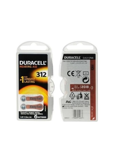 Duracell 312 Kulaklık Pili
