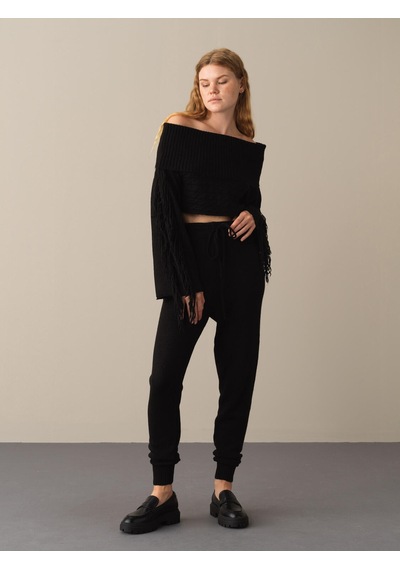 Xint Siyah Slim Fit Triko Pantolon 850853