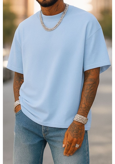 Bnrq8 Unisex Tişört Bebe Mavisi