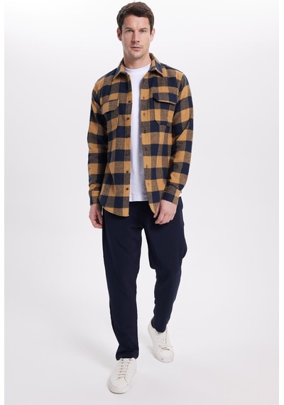 Tudors Erkek Slim Fit Dar Kesim Uzun Kollu Kapaklı Çift Cepli Kareli Kışlık Oduncu Gömlek-41630 Çok Renkli Tudors Erkek Slim Fit Dar Kesim Uzun Kollu Kapaklı Çift Cepli Kareli Kışlık Oduncu Gömlek-41630 Çok Renkli