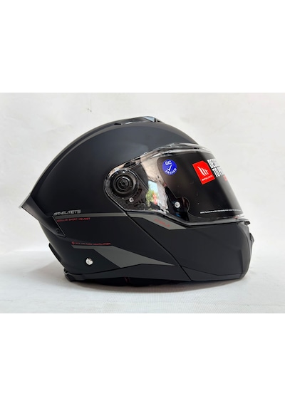 Mt Atom 2 Sv A1 İç Güneş Vizörlü Çene Açılır Kask Mat Siyah