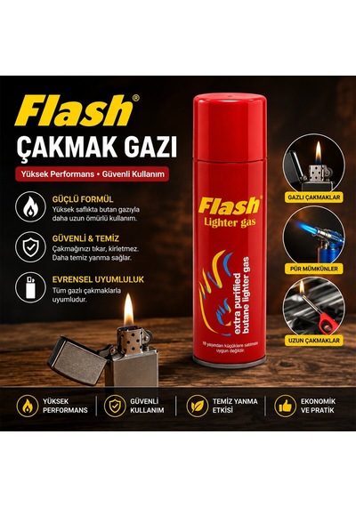 Flash Çakmak Gazı- 12'li Paket Diğer