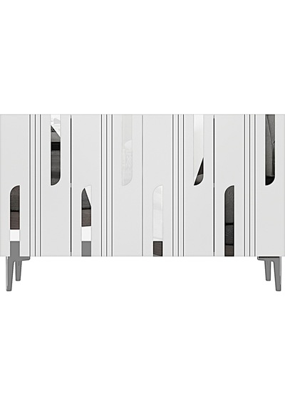 Ka1231bs Nota Konsol Ve Tv Sehpası Beyaz-silver 120cm