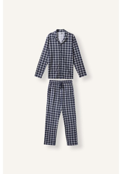 Defacto Regular Fit Ekose Desenli Uzun Kollu 2li Pijama Takımı H7538ax26aunv135 Lacivert-nv135 Defacto Regular Fit Ekose Desenli Uzun Kollu 2li Pijama Takımı H7538ax26aunv135 Lacivert-nv135