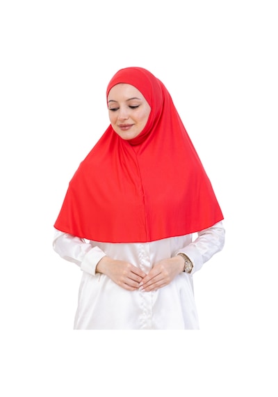 Modish Group Hazır Başörtüsü Pratik İslami Giyim Penye Peçeli Türban Namaz İçin Yumuşak Eşarp Pembe