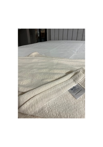 Naturel Soft Modal Pike Yatak Örtüsü Krem Krem