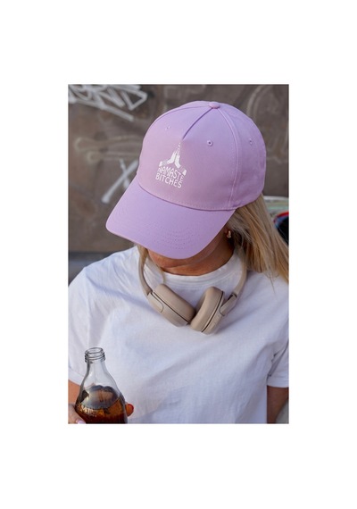 Emybox Unisex Erkek Kadın Gabardin Şapka - Baskılı Minimal Tasarım Cırtcırtlı Ayarlanabilir Şapka Kep Lila