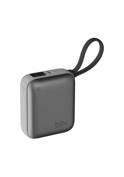 Exenar - Siyah - Mini Powerbank 10000 Mah Cep Boy Taşınabiler Hızlı Şarj Pd 20w Dijital Göstergeli Type-c Kablolu