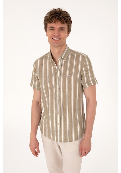 U.s. Polo Assn. Erkek Haki Gömlek Kısa Kollu 50306329-vr027 Haki