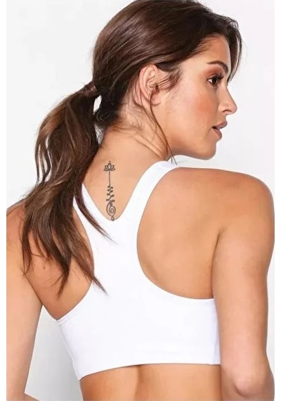 Nike Swoosh Dri-fit Futura Bra Beyaz Kadın Sporcu Sütyeni