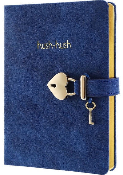 Vj Defter Hush Hush Kilitli 13x18 80 Gr 160 Yp Çizgili Mavi 1331 Çok Renkli