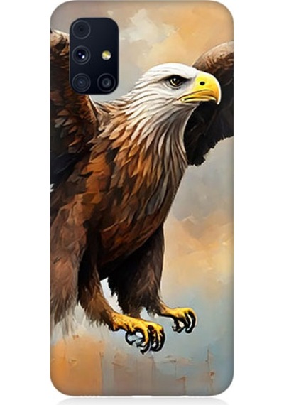 Samsung Galaxy M31s Uyumlu Kartal Uçuşu Desenli Silikon Kılıf