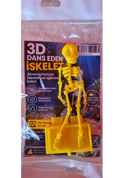 3d Dans Eden İskelet Sarı