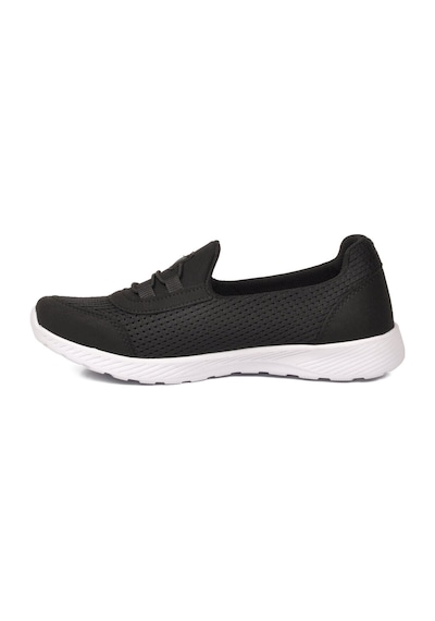Walkway Siyah Beyaz Fileli Hafif Esnek Kolay Giyilebilir Kadın Casual Ayakkabı 575 G Siyah-beyaz
