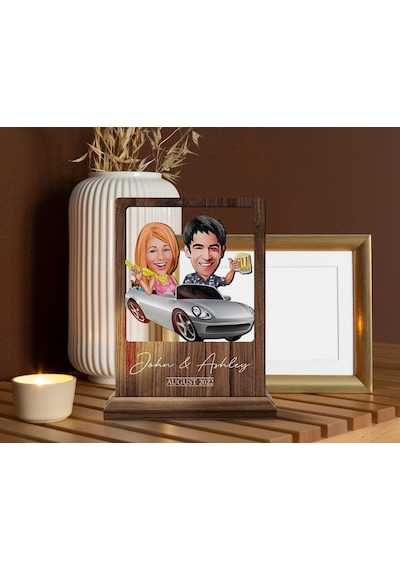 Bk Gift Kişiye Özel Sevgililer Karikatürlü Ahşap Standlı Biblo, Sevgililer Günü Hediyesi, Doğum Günü Hediyesi, Yıl Dönümü Hediyesi-17
