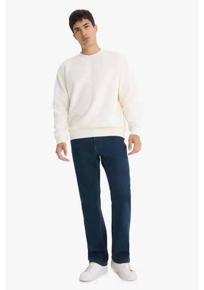 Defacto Relax Fit Bisiklet Yaka Polar Sweatshirt F3685ax25wner140 Ekru-er140