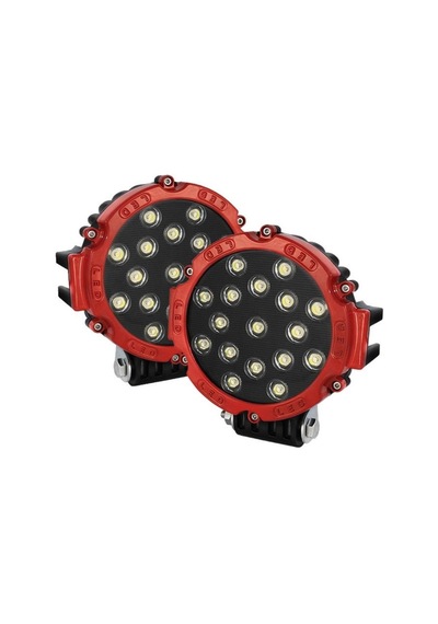 2 Adet 17 Led Kırmızı Off Road Çalışma Lambası Beyaz Işık 18Cm