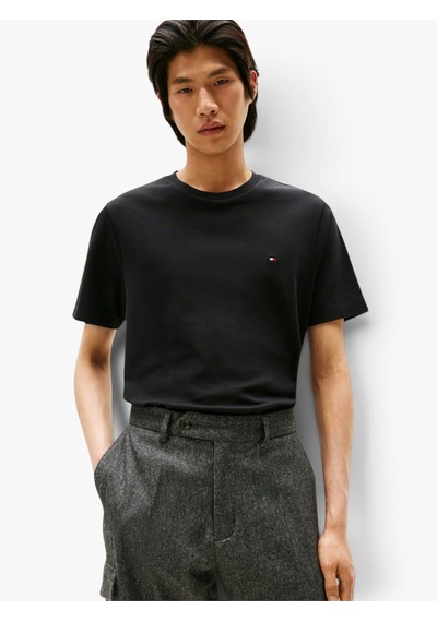Tommy Hilfiger Lıght Interlock Tee Erkek Siyah T-shirt - Mw0mw37508