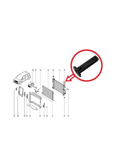Dacia Duster 1 2010-2018 Radyatör Sabitleme Pimi 214450001r 2 Adet