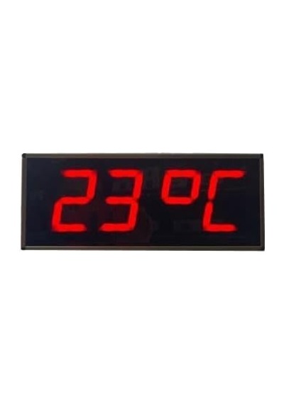 Tr Dijital Led Duvar Ve Masa Saat Ve Derece - Kırmızı Kasa Ölçüsü: 12x30 Cm Diğer