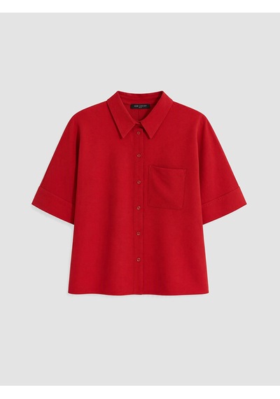 Lcw Comfort Kırmızı Loose Fit Kadın Gömlek Xl-2xl