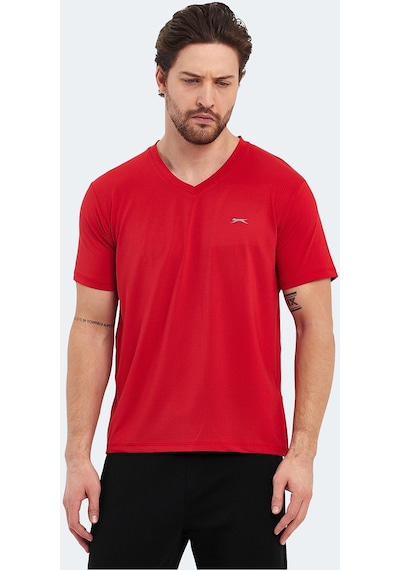 Slazenger KATRIINA Erkek V Yaka Kırmızı Tişört